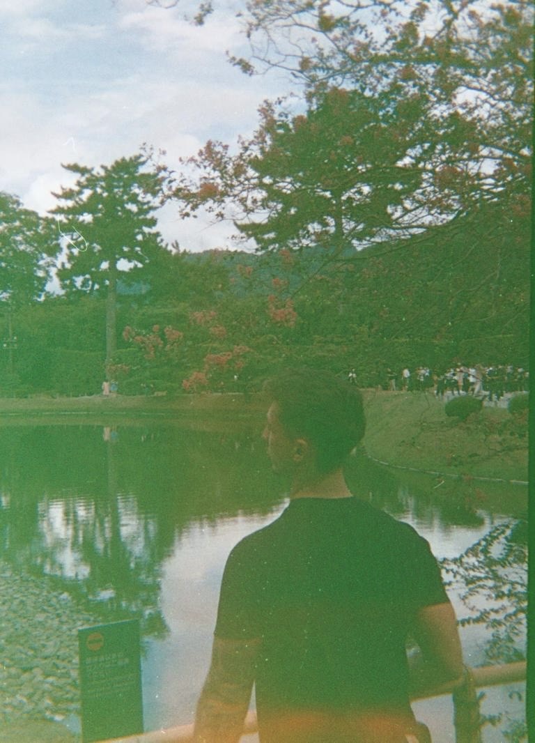 Scott looking over a garden